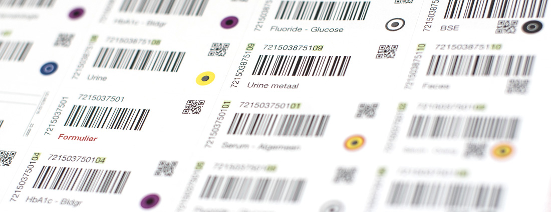 priketiketten met barcodes